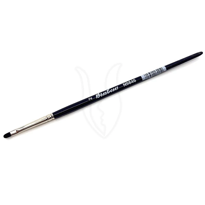 N9846 Ovális rövid díszítő_Aqua makeup ecset